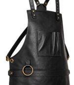 Front Pockets Yorkshire Full Grain Black Apron - Image 4