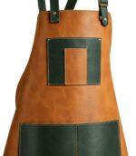 Olive Brown Pedro Leather Suede Apron - Image 4