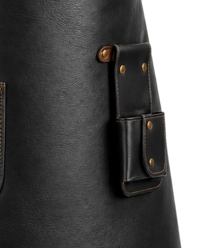 Otto Angelino Top Grain Black Leather Apron