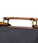 Black Malaga Canvas Knife Roll with Shoulder Strap - Image 4