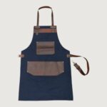 Leather Blue Canvas Apron - Image 3