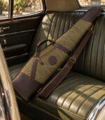 Durable Green Waxed Canvas & Leather Rifle Case - Image 7