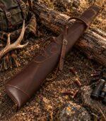 Leather Clay Shotgun Slip Case - Padded Sporting Sleeve - Image 5