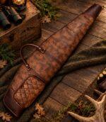 Full-Grain Leather Rifle Case | Premium Padded Hunting Sleeve - Image 5