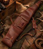 Luxury Full-Grain Leather Rifle Case | Soft Padded Hunting Sleeve - Image 5