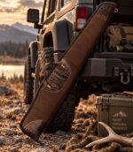 Premium Leather Scoped Rifle Case - 49 Padded Hunting Sleeve - Image 5