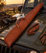 Handcrafted Leather Clay Shotgun Case - Padded Hunting Sleeve - Image 5