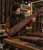 Double-Wrap Saddle Leather Shotgun Case | Heavy-Duty Design - Image 5