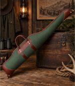 Reinforced Canvas & Leather Rifle Case with Webbing Shoulder Strap - Image 5