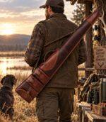 Handcrafted Leather Rifle Case with Dual Utility Pockets - Image 5