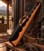 Embossed Elephant Print Leather Rifle Case - Padded Hunting Sleeve - Image 5