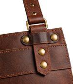 Artisan Dark Brown Full Grain Leather Apron - Image 5