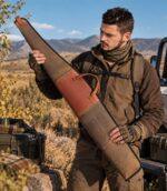 Saddle Leather Shotgun Case - Handcrafted Padded Hunting Sleeve - Image 5