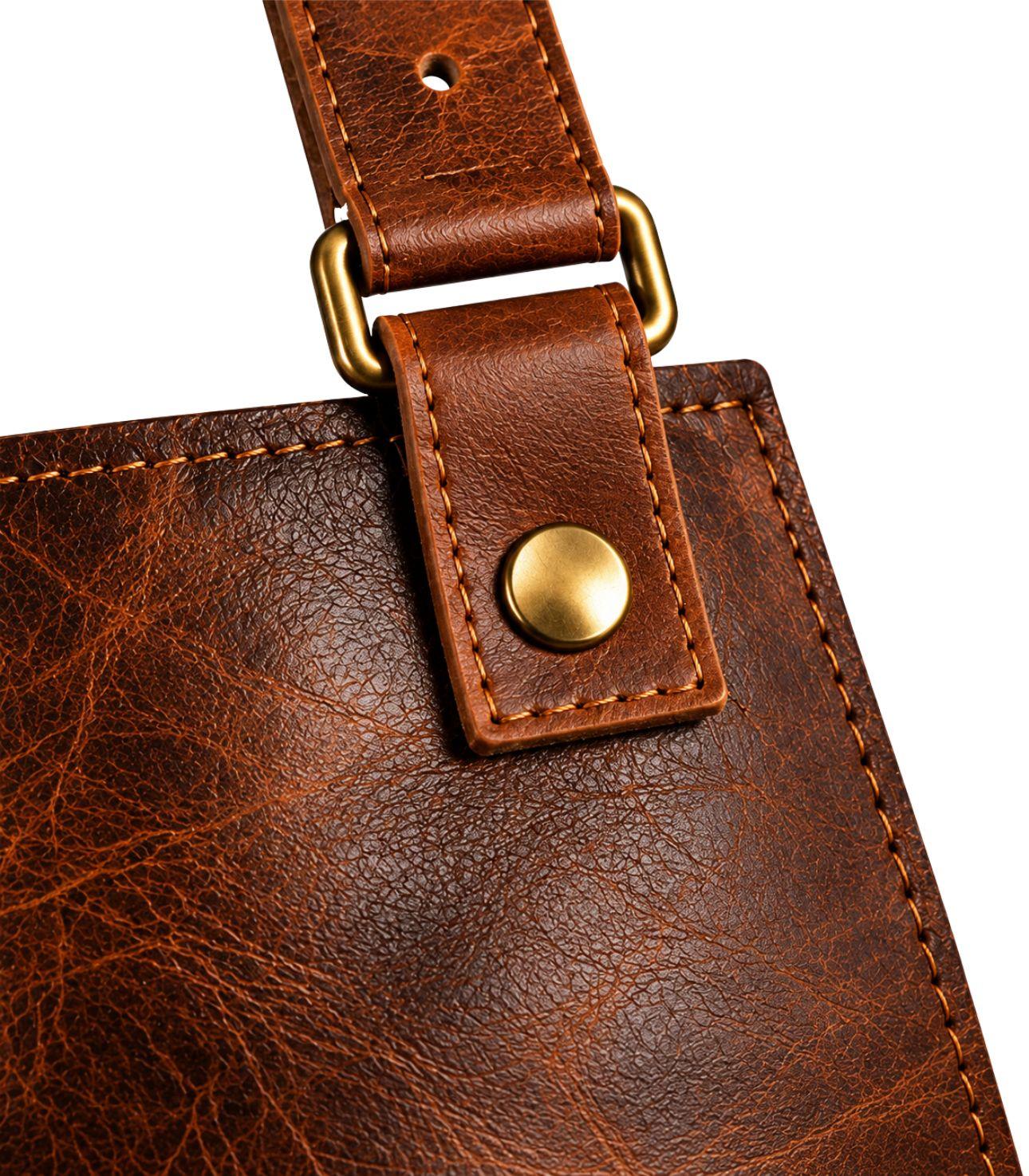 Classic Dark Brown Leather Apron - Image 5