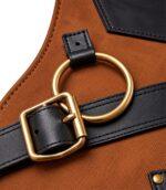 Expert Craftsmanship Brown Canvas Crossbody BBQ Apron - Image 5