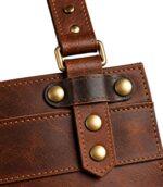 The Bristol Classic Dark Brown Full Grain Leather Apron - Image 5