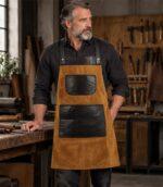 THE FLORENCE SUEDE APRON - RAVEN BLACK - Image 5