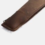 Scoped Leather Rifle Case Distressed Brown - Image 6