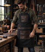 The Cornwall Black Canvas Crossbody Apron - Image 5