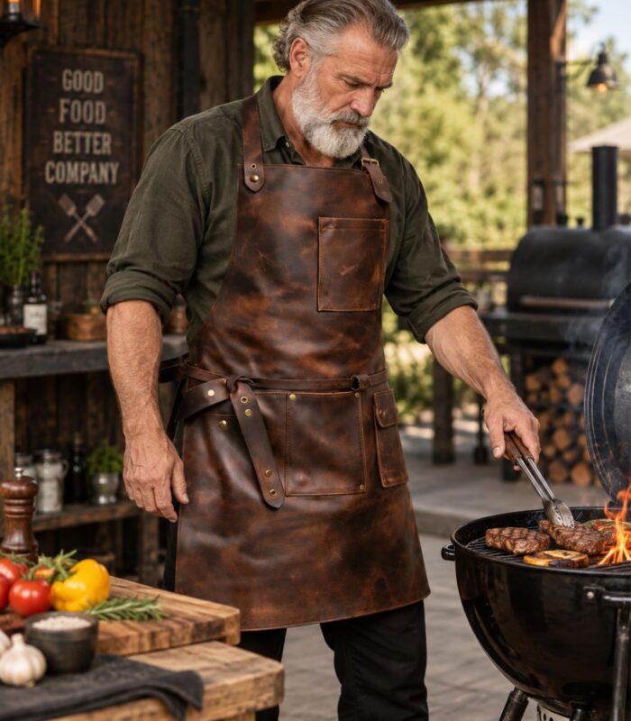 The Sizzle Grill Leather Apron