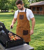 Arucas Saddle Suede Apron - Caramel Brown - Image 7