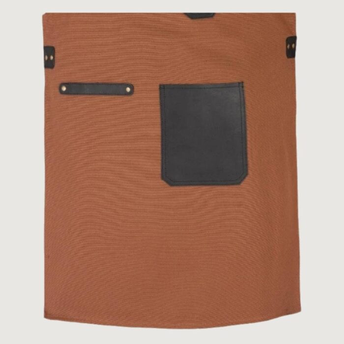 The Norfolk Leather Brown Canvas Butcher Apron - Image 4