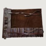 Elegant Burgundy Chef Knife leather Roll - Image 3