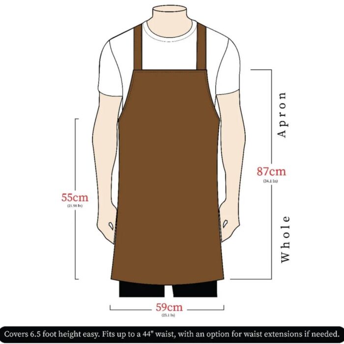 The West Midlands Brown Canvas Crossbody BBQ Apron - Image 6