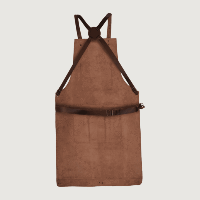 The Devon Brown Full Grain Leather Crossbody Apron - Image 3