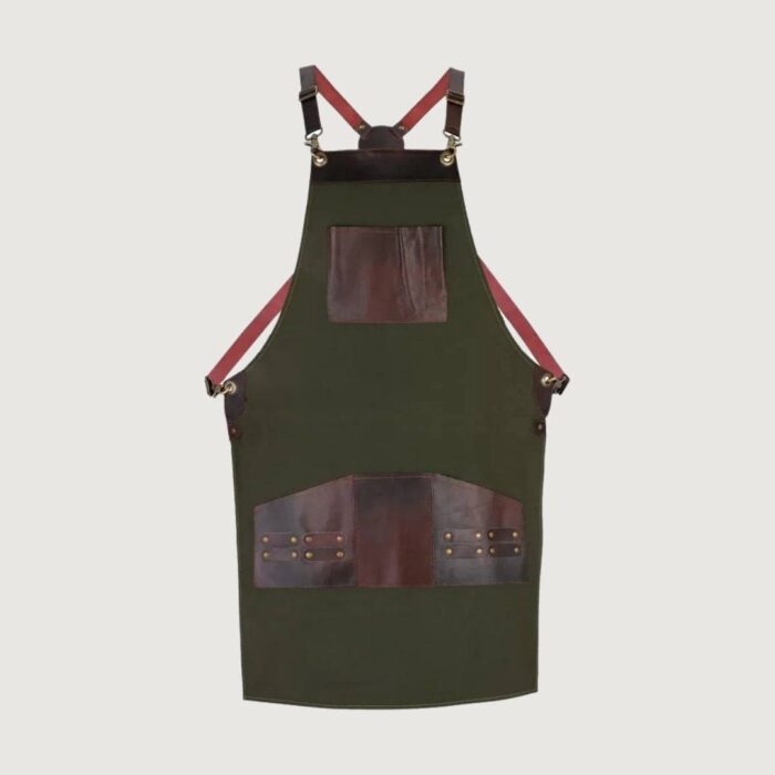 The Bedfordshire Canvas Green Apron - Image 2