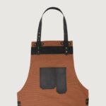 The Norfolk Leather Brown Canvas Butcher Apron - Image 3