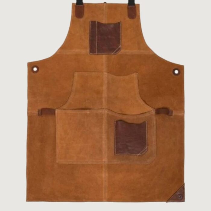 Arucas Suede Apron - Caramel Brown - Image 2