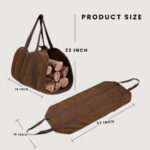 Large Waterproof Canvas Firewood Carrier - Image 3
