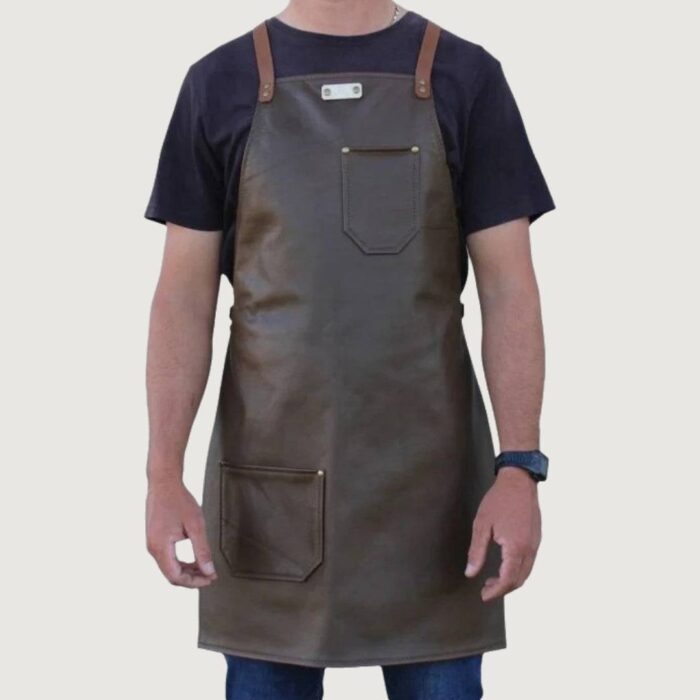 2 Pockets Leather Apron - Image 2
