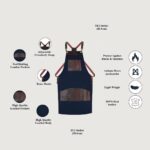 The Bedfordshire Canvas Blue Apron - Image 3