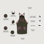 The Bedfordshire Canvas Green Apron - Image 3