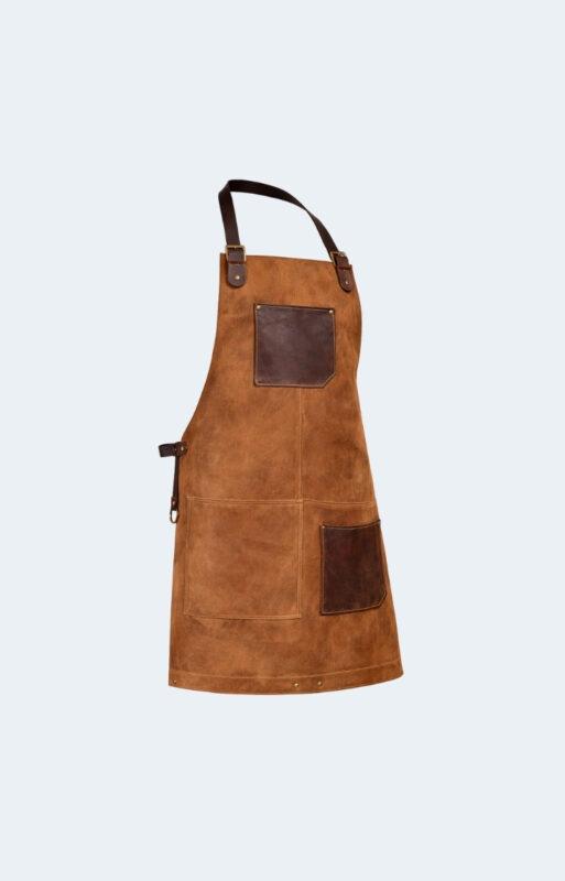 Arucas Saddle Suede Apron - Caramel Brown
