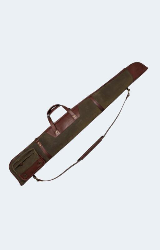 Brass Zippers Waxed Canvas Shotgun Case