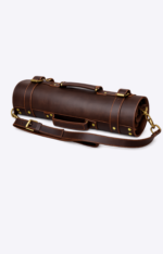 Brown Leather Knife Roll for Culinary Kits