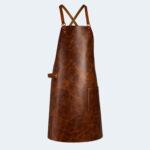 Classic Dark Brown Leather Apron