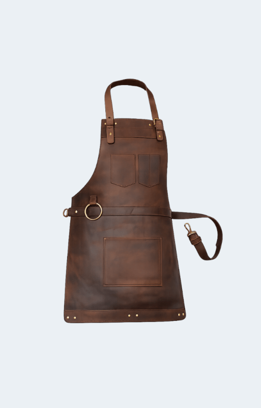 Artisan Dark Brown Full Grain Leather Apron