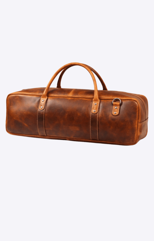 Elegant Brown Leather kitchen Knife Roll