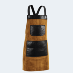 THE FLORENCE SUEDE APRON - RAVEN BLACK