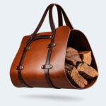 Full Grain Leather Wood Log Carrier