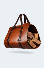 Full Grain Leather Wood Log Carrier