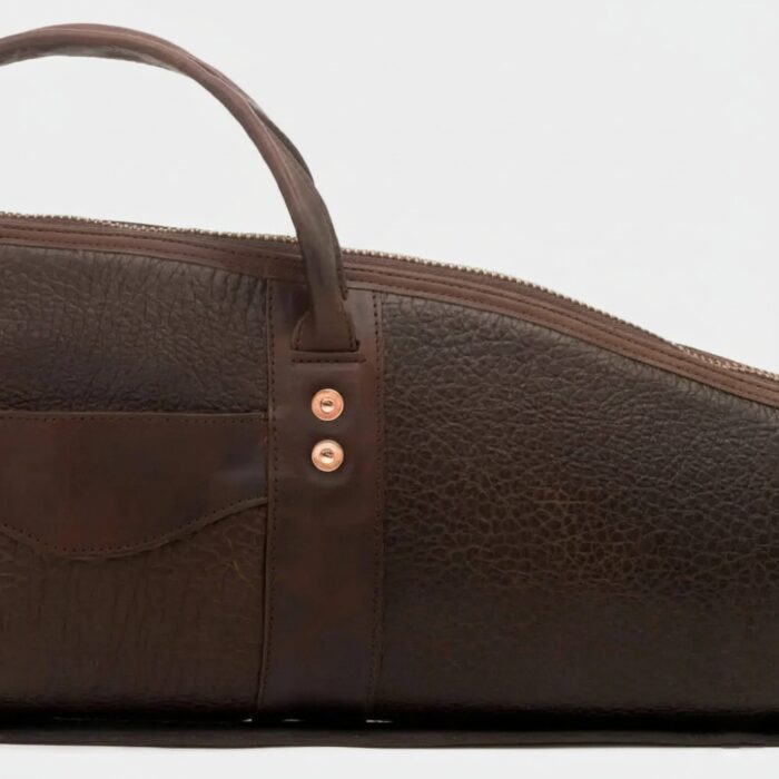 White Wing Leather Dark Brown Hunting Rifle Case - Image 4