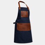 Leather Blue Canvas Apron