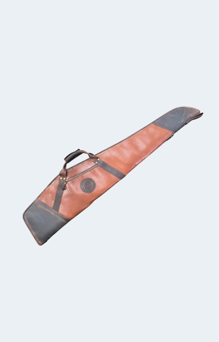 Leather Rifle Scoped Case
