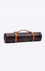 Lightweight Dark Brown Leather Knife Roll for Chef