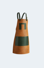 Olive Brown Pedro Leather Suede Apron